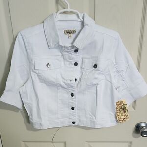 ONE WORLD White Button-Up Jacket